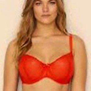 NWOT CHANTELLE Le Marais Lace Demi Bra in color flame